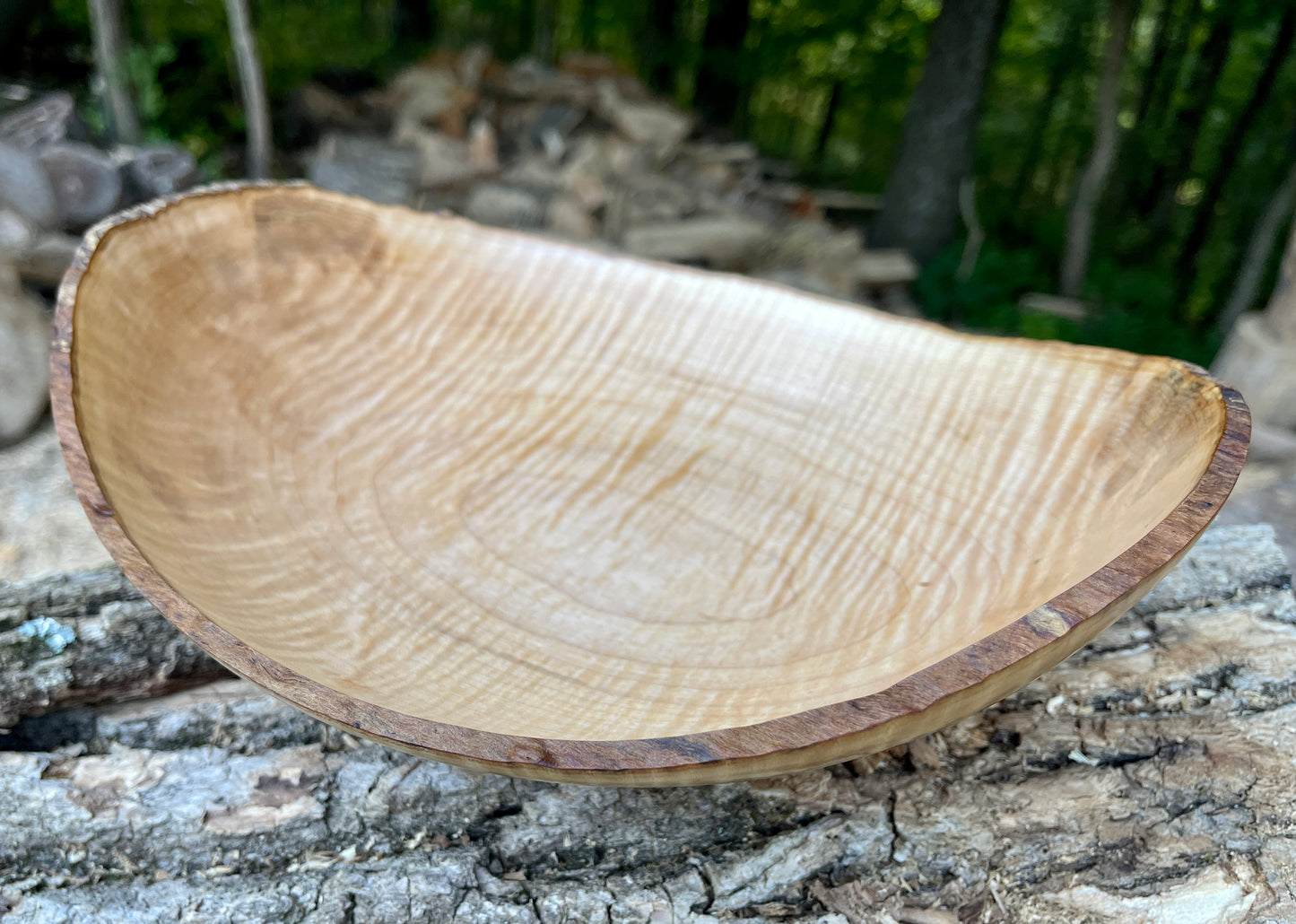 Live Edge- (10 1/2 inch) Curly Maple