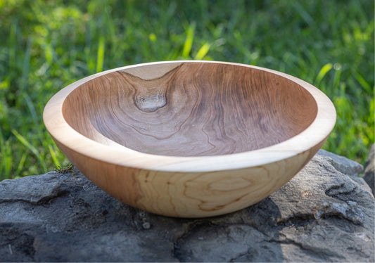Black Cherry Wooden Bowl - 12 inch