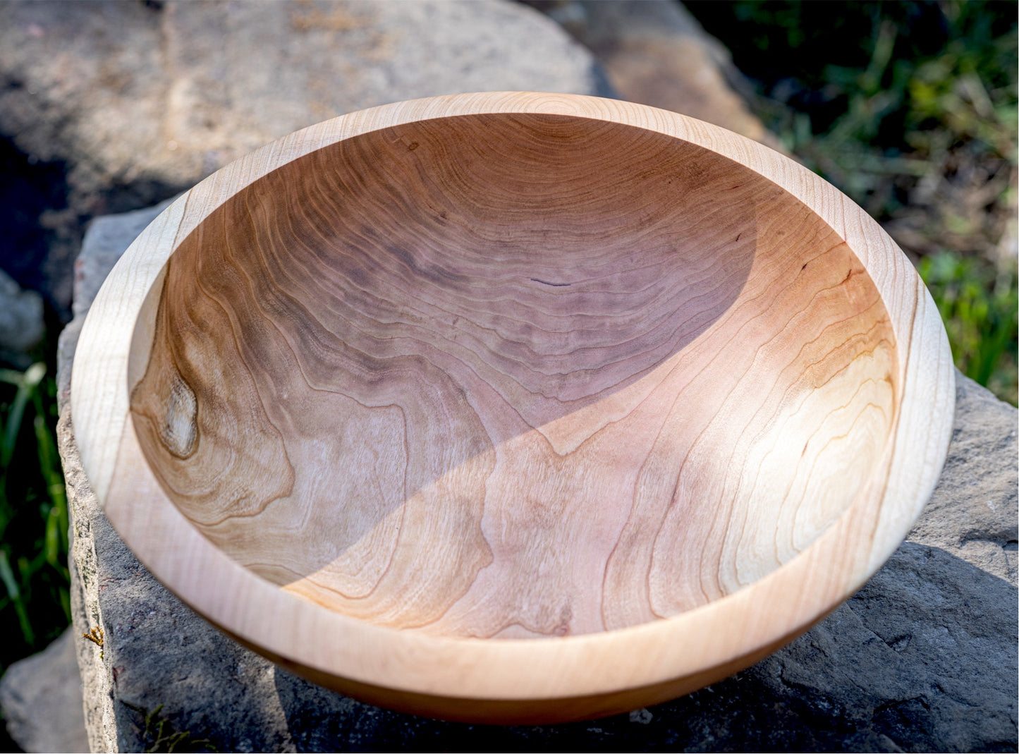 Black Cherry Wooden Bowl - 12 inch