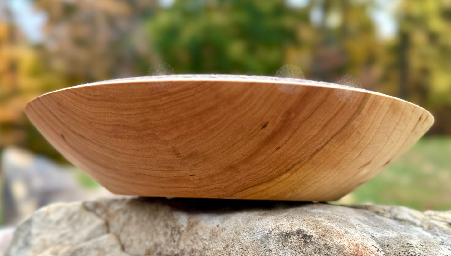 Embellished Rim Wooden Bowl
