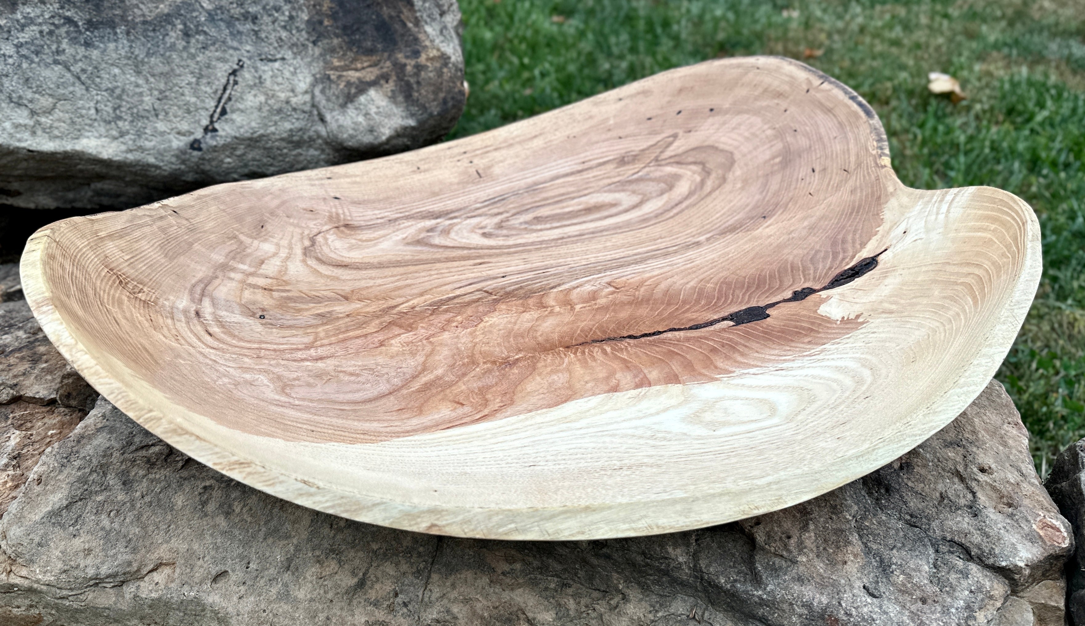 Large wooden shop platter